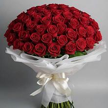 Букет 101 Красная роза Блэк Мэджик в Новомичуринске