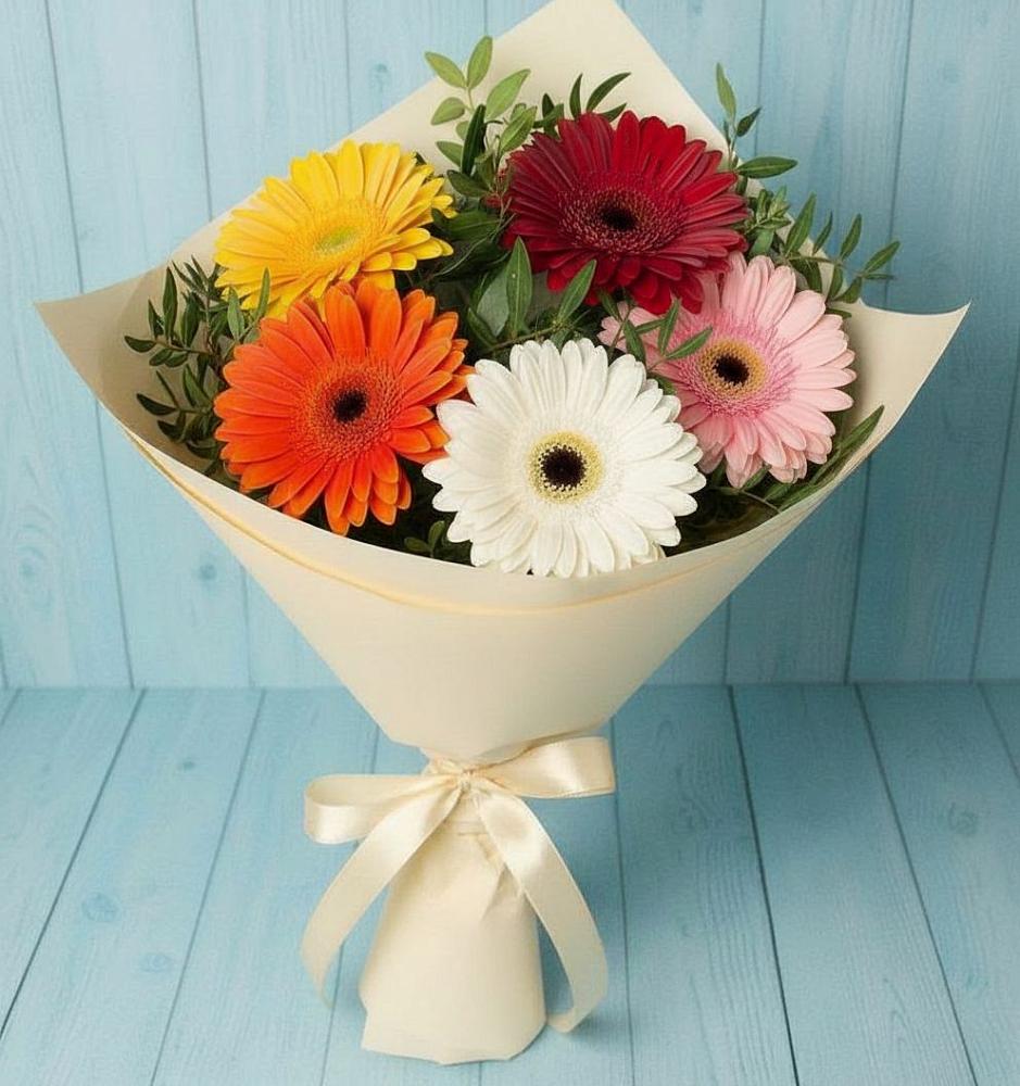 Букет цветов из: Герберы в Новомичуринске