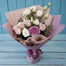 Букет цветов из:  Розы и Лизиантусы в Новомичуринске