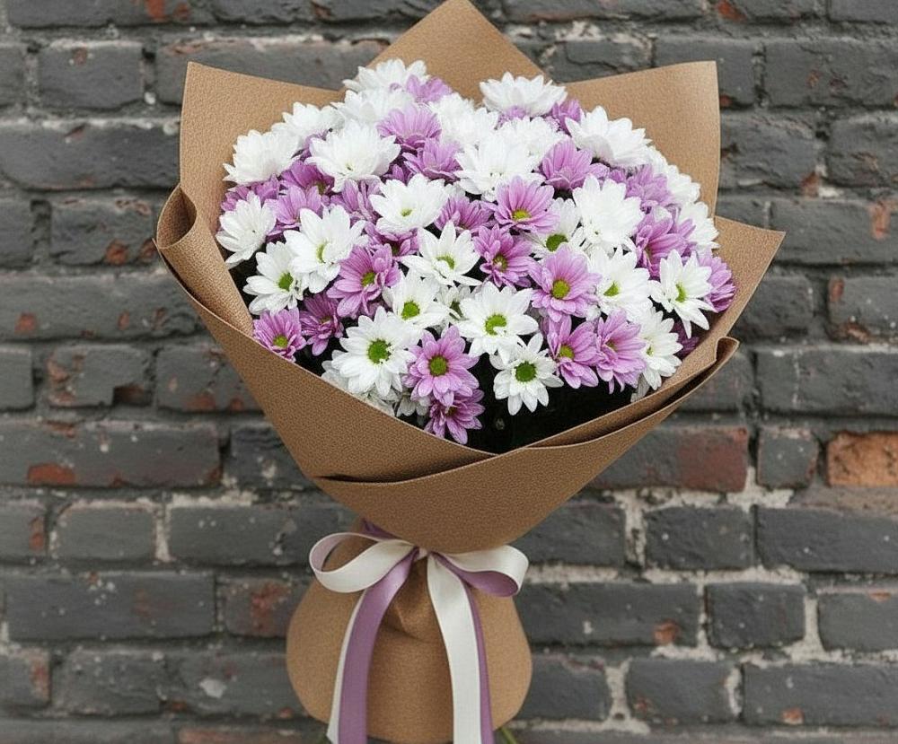 Букет цветов из: Хризантемы в Новомичуринске