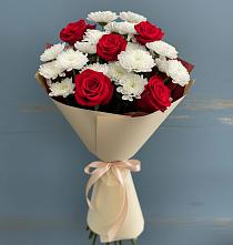 Букет цветов из:  Розы и Хризантемы #REPLACE_PRED# Новомичуринске