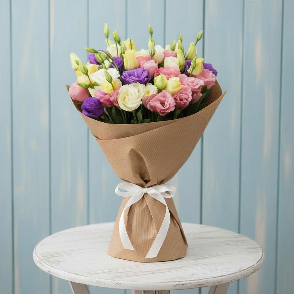 Букет цветов из: Лизиантусы в Новомичуринске