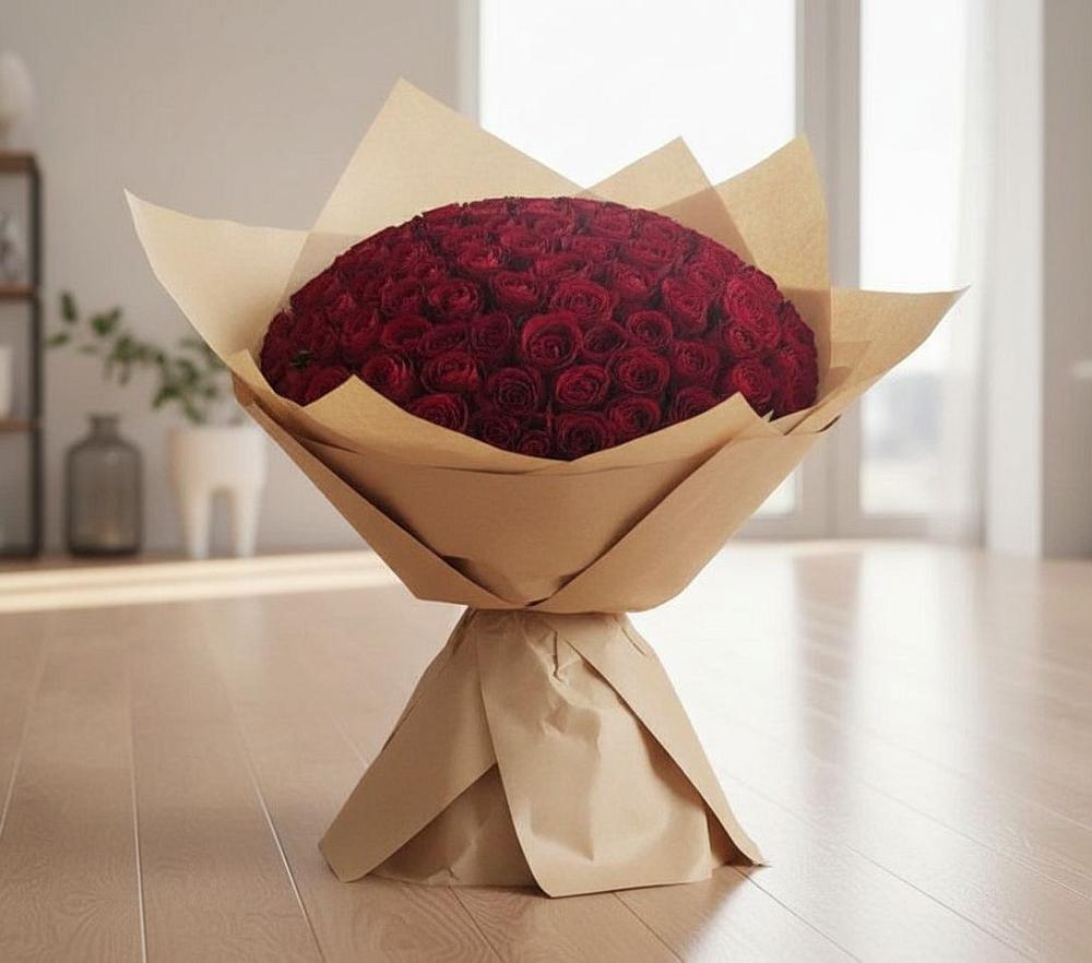 Букет 101 Красная роза в Новомичуринске