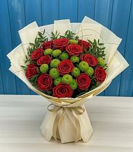 Букет цветов из:  Розы и Хризантемы в Новомичуринске