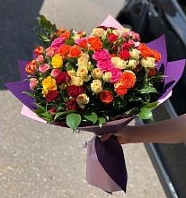 Букет Микс из разноцветных кустовых роз #REPLACE_PRED# Новомичуринске