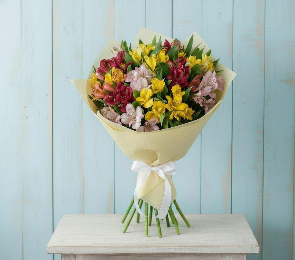 Букет цветов из: Альстромерии в Новомичуринске
