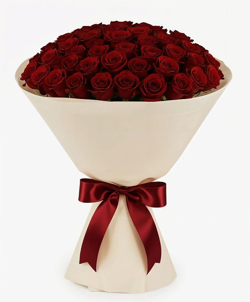 Букет 101 Бордовая роза Блэк Бакарра в Новомичуринске