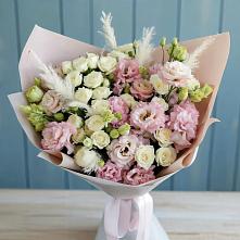 Букет цветов из:  Альстромерии и Розы #REPLACE_PRED# Новомичуринске